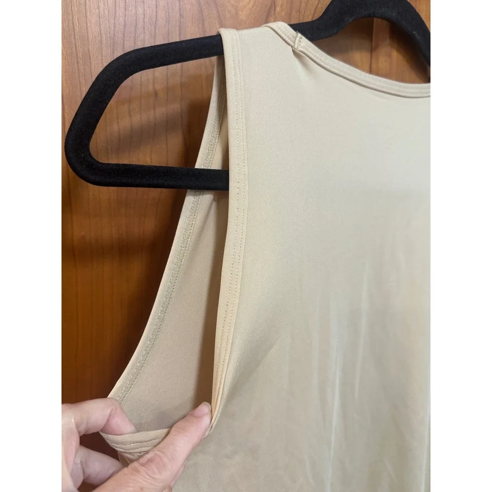 Tommie Copper Women Medium Beige Core Compression Tank Top 9010WR Scoop Neck - Picture 7 of 9